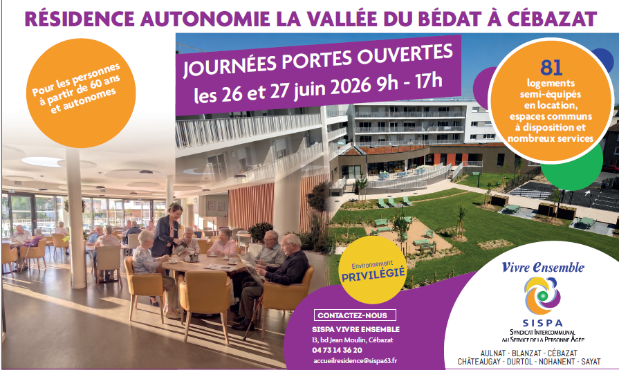 Journées Portes Ouvertes – Résidence autonomie La Vallée du Bédat